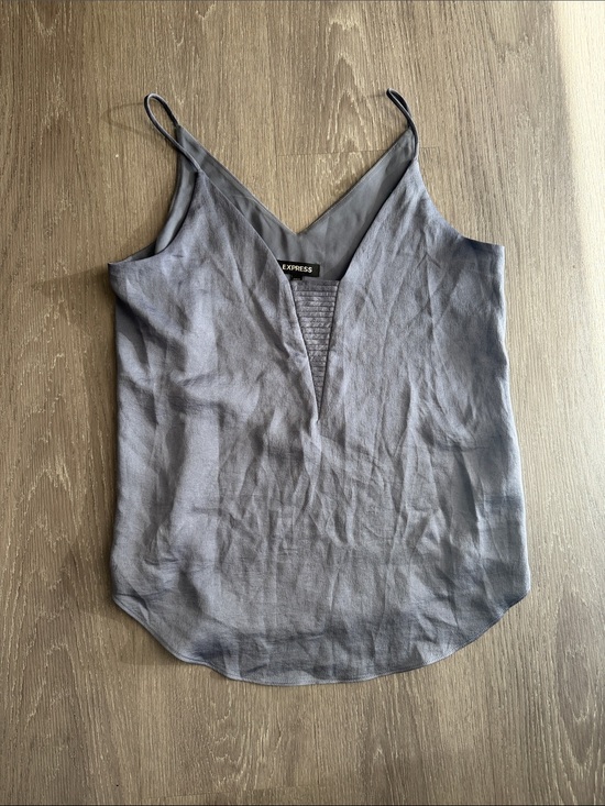 Express Tops - Express Women's blue/purple- Gray V-Neck Slip Cami with sheen